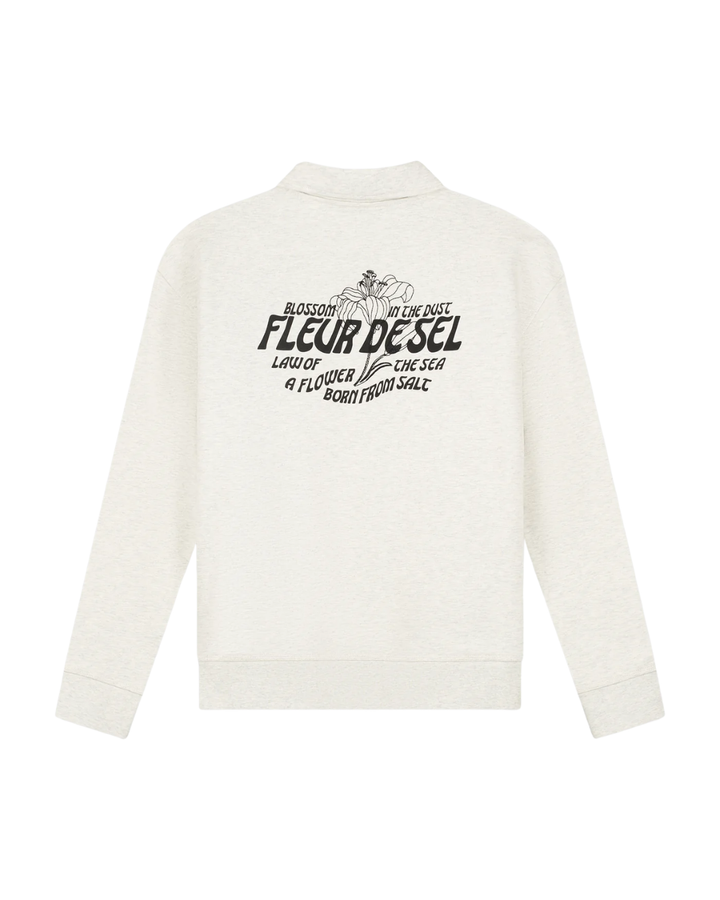 Soren Melange Sweat Polo - Coconut Milk Melange