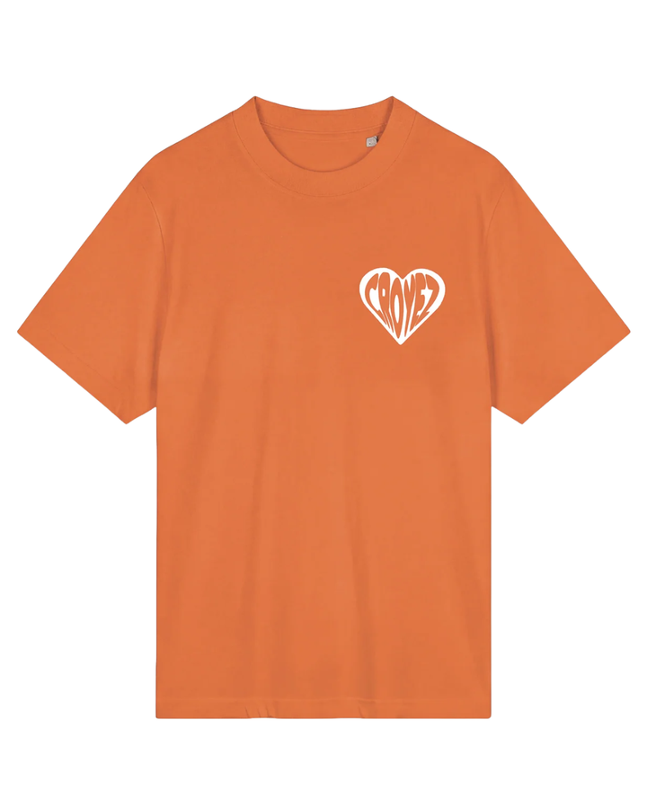 Puffed Heart T-Shirt - Orange