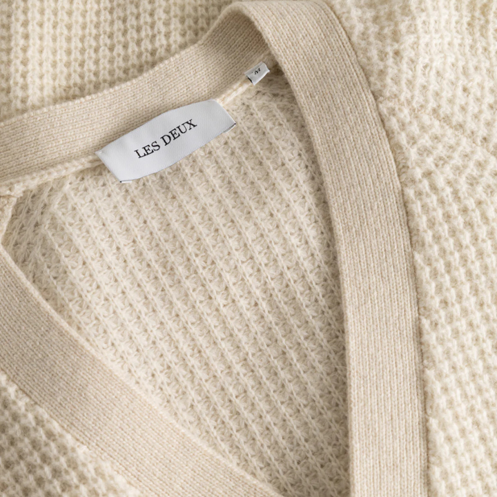 Grady Waffle Cardigan - Ivory