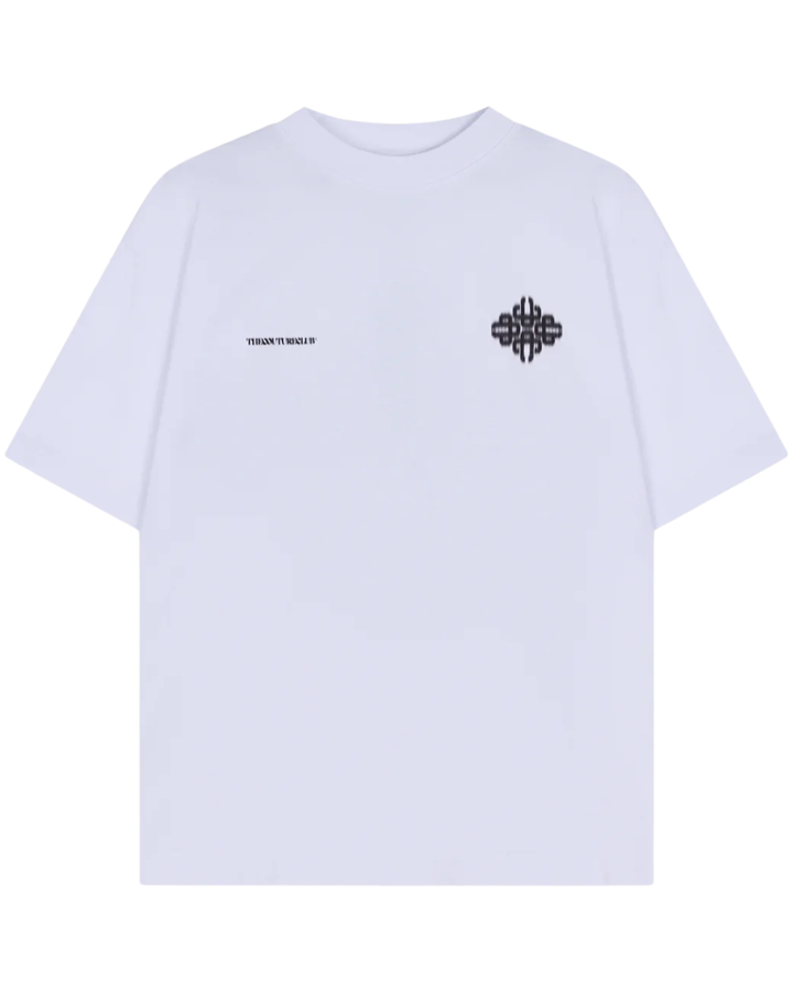 Motion Blurred Emblem T-Shirt - White/Black
