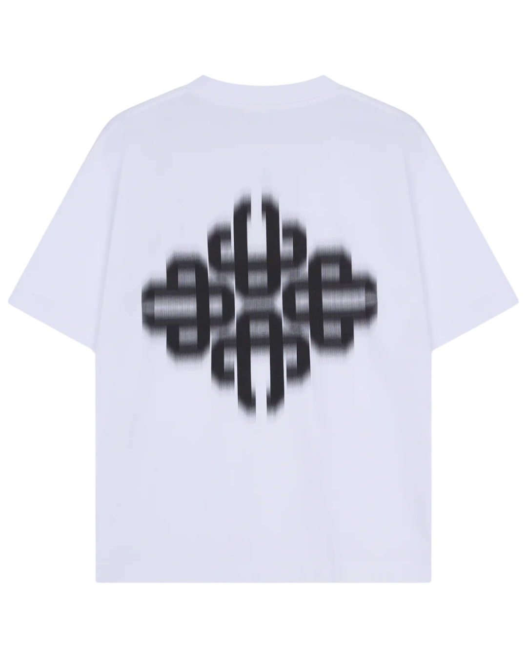 Motion Blurred Emblem T-Shirt - White/Black
