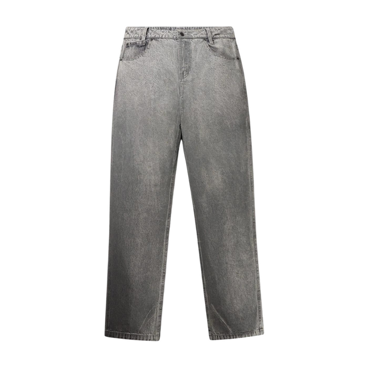 Amba Wax Relaxed Jeans - Grey