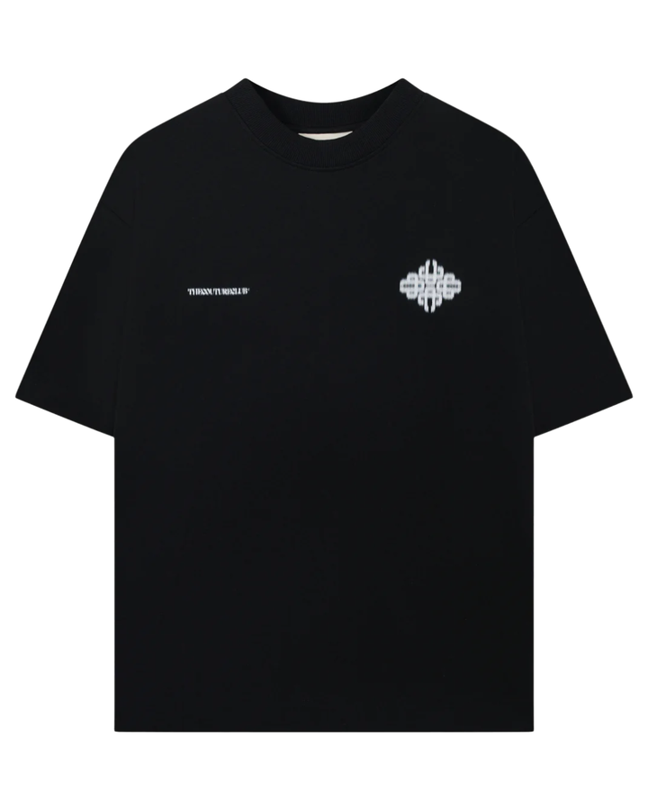 Motion Blurred Emblem T-Shirt - Black