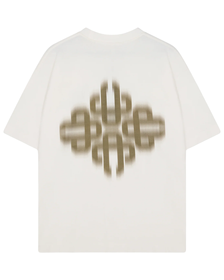 Motion Blurred Emblem T-Shirt - Khaki