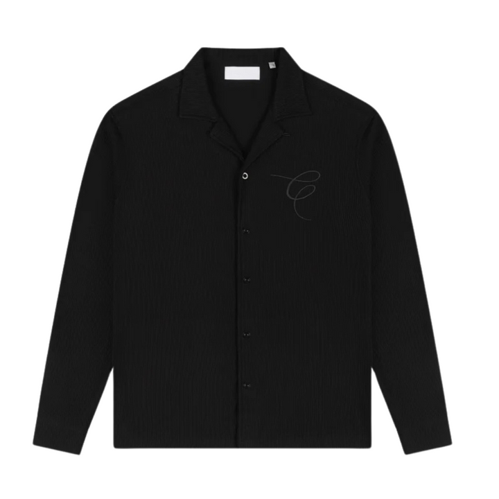 Ribbed Longsleeve Shirt - Black