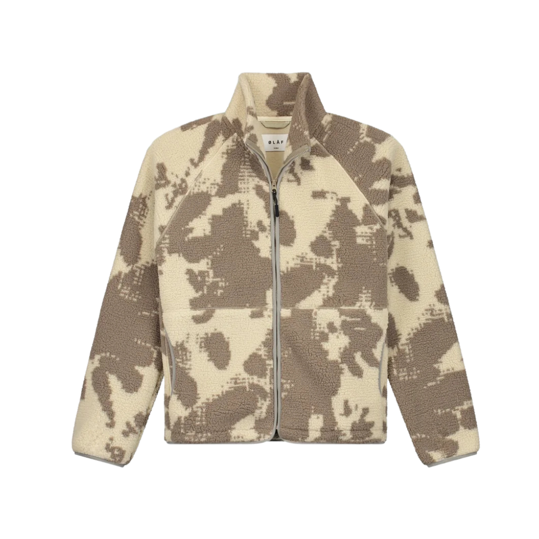 Pixel Fleece Jacket - Bark