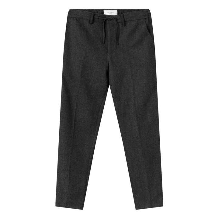 Pino Check Elastic Waist Pants - Black