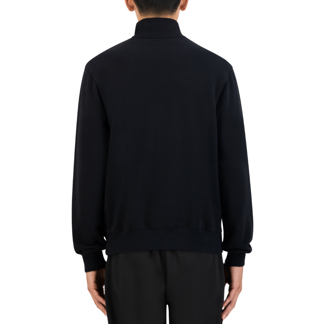 Italic Zip Mock - Black