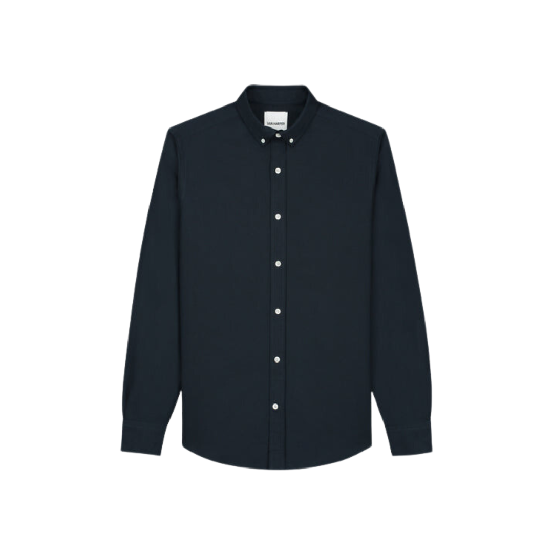 Organic Cotton Oxford Shirt - Navy